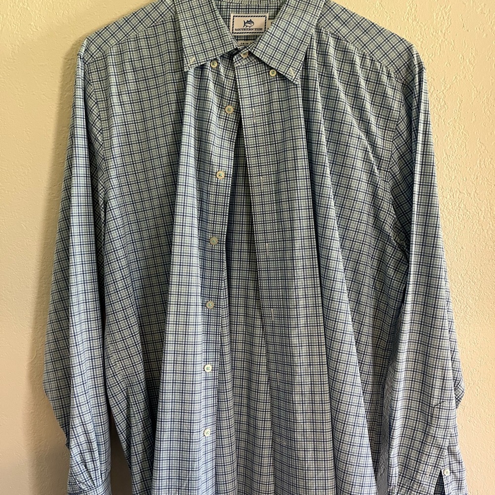 Men's Blue Checkered Shirt